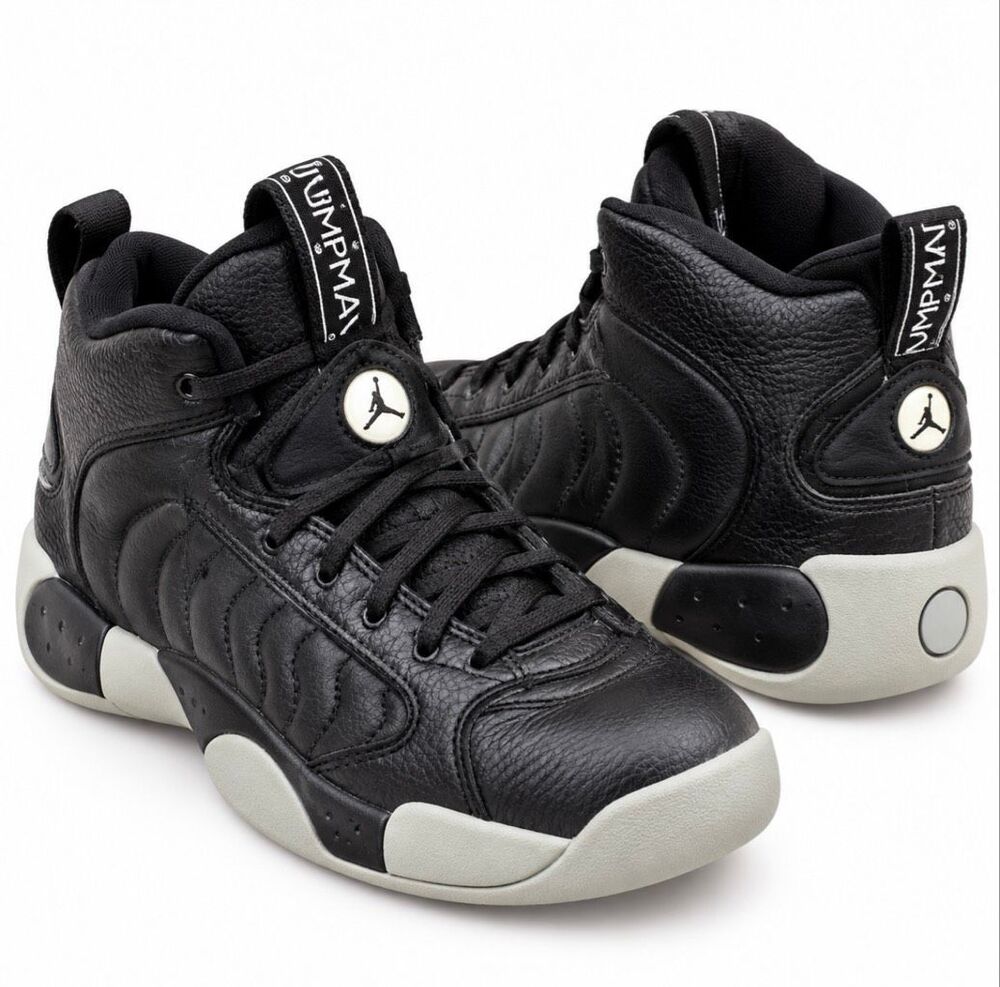 Jordan Jumpman Pro Black White Wolf Grey Basketball Shoes Size 6Y 907973-022